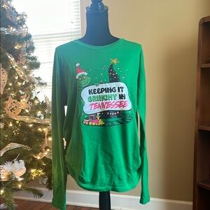 Keeping It Snazzy in Tennessee Christmas Long Sleeve T-Shirt Green